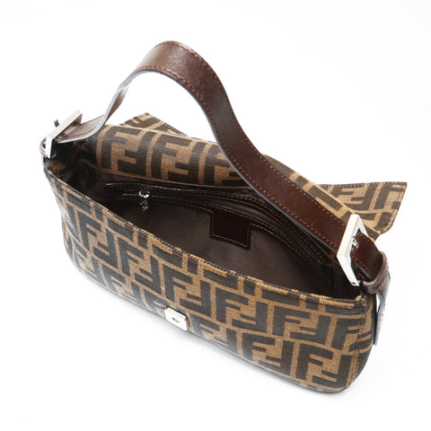 FENDI Zucca Mama Shoulder Bag Brown WS27534