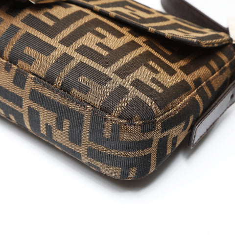FENDI Zucca Mama Shoulder Bag Brown WS27534