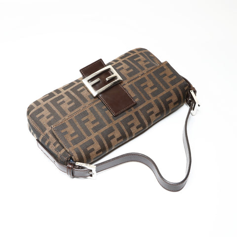 FENDI Zucca Mama Shoulder Bag Brown WS27534