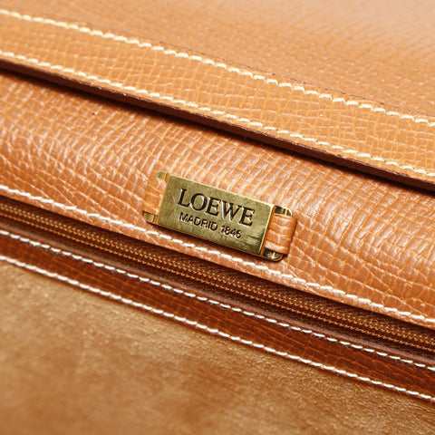 LOEWE Barcelona Leather 2way Shoulder Bag Brown WS27536