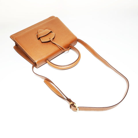 LOEWE Barcelona Leather 2way Shoulder Bag Brown WS27536