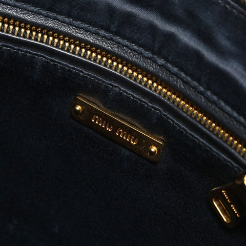 Miu Miu Studded leather Clutch bag black WS27537