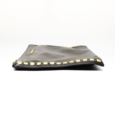 Miu Miu Studded leather Clutch bag black WS27537