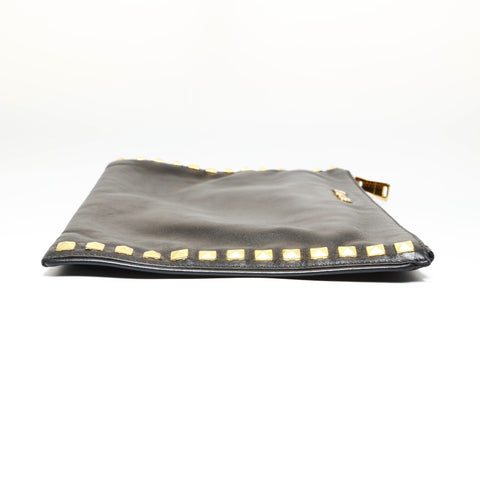 Miu Miu Studded leather Clutch bag black WS27537