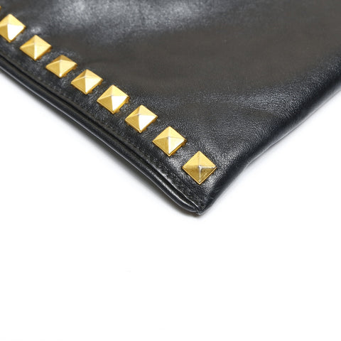 Miu Miu Studded leather Clutch bag black WS27537