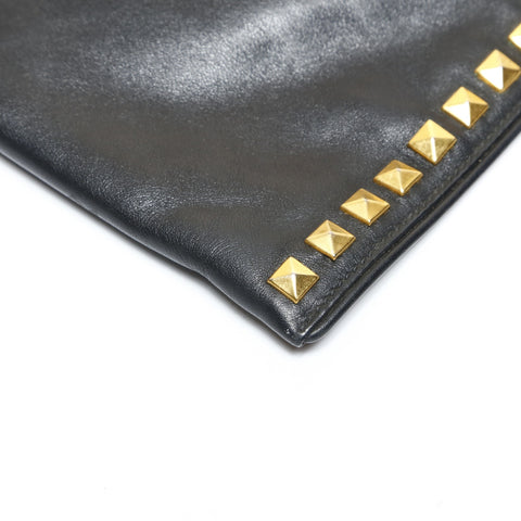 Miu Miu Studded leather Clutch bag black WS27537