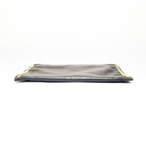 Miu Miu Studded leather Clutch bag black WS27537