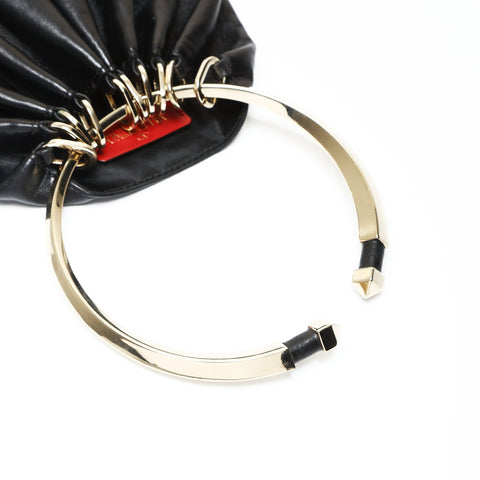 VALENTINO Leather ring handle Handbag black WS27538