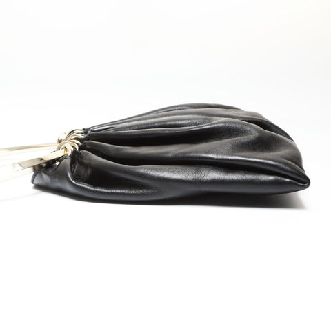 VALENTINO Leather ring handle Handbag black WS27538