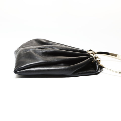 VALENTINO Leather ring handle Handbag black WS27538