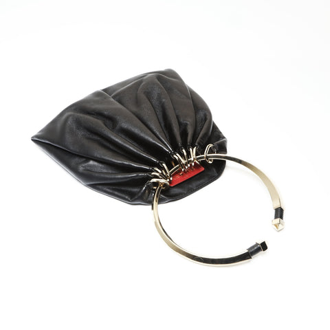 VALENTINO Leather ring handle Handbag black WS27538