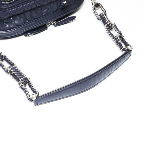 Christian Dior Canage Chain Shoulder Bag Navy WS27539