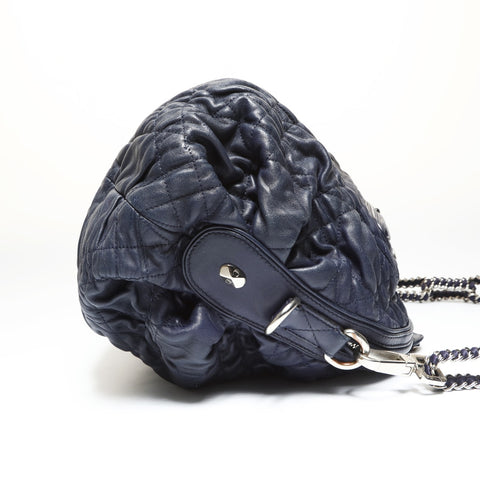 Christian Dior Canage Chain Shoulder Bag Navy WS27539