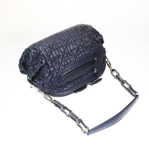Christian Dior Canage Chain Shoulder Bag Navy WS27539