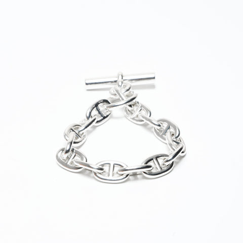 HERMES Chaine d'Ancre 15 links MM, manufactured in 2025. bracelet Silver WS27540