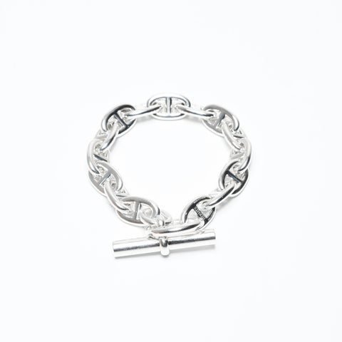 HERMES Chaine d'Ancre 15 links MM, manufactured in 2025. bracelet Silver WS27540
