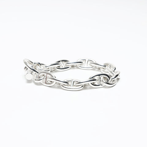 HERMES Chaine d'Ancre 15 links MM, manufactured in 2025. bracelet Silver WS27540