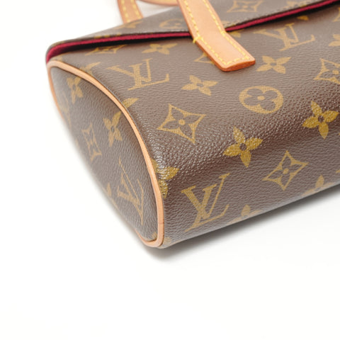 LOUIS VUITTON Monogram Sonatine, manufactured in 2002. Handbag Brown WS27550