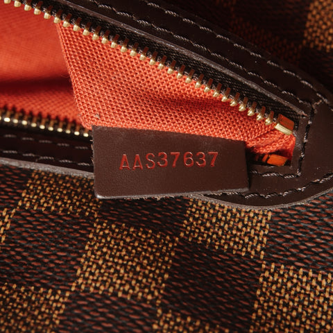 LOUIS VUITTON Damier Sac Shopping Tote Bag Brown WS27553