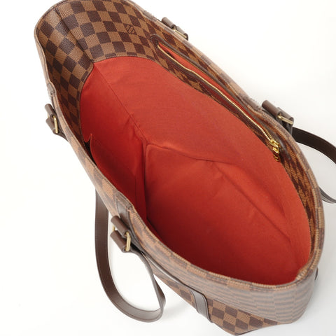 LOUIS VUITTON Damier Sac Shopping Tote Bag Brown WS27553