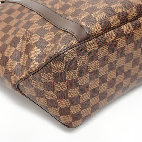 LOUIS VUITTON Damier Sac Shopping Tote Bag Brown WS27553