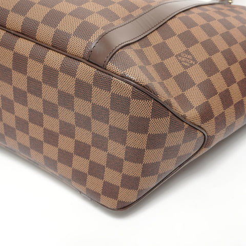 LOUIS VUITTON Damier Sac Shopping Tote Bag Brown WS27553