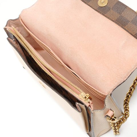 LOUIS VUITTON Damier Portefeuille Vavin Chain, made in 2020. Shoulder Bag Brown WS27554