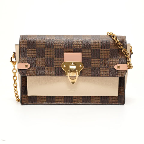 LOUIS VUITTON Damier Portefeuille Vavin Chain, made in 2020. Shoulder Bag Brown WS27554