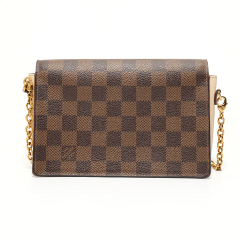 LOUIS VUITTON Damier Portefeuille Vavin Chain, made in 2020. Shoulder Bag Brown WS27554