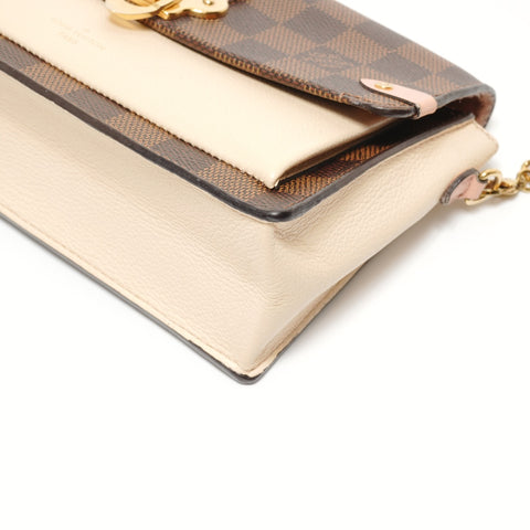 LOUIS VUITTON Damier Portefeuille Vavin Chain, made in 2020. Shoulder Bag Brown WS27554