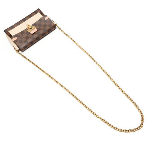 LOUIS VUITTON Damier Portefeuille Vavin Chain, made in 2020. Shoulder Bag Brown WS27554