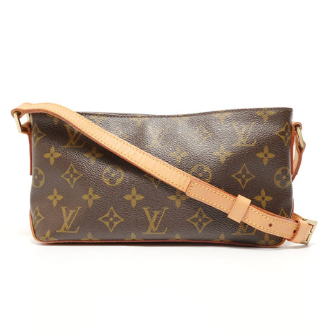 LOUIS VUITTON Monogram Trotter, made in 2003. Shoulder Bag Brown WS27556