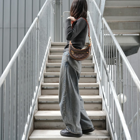 LOUIS VUITTON 2021-2025 Loop Monogram Shoulder Bag Brown WS27557