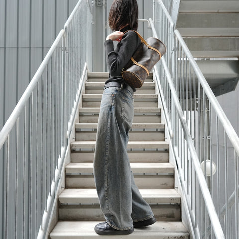 LOUIS VUITTON 2004 Monogram Papillon 30 Shoulder Bag Brown WS27560