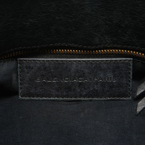 BALENCIAGA Folk Leather Shoulder Bag gray WS27562
