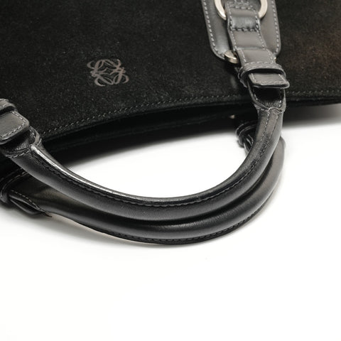 LOEWE Anagram Suede Handbag black WS27563