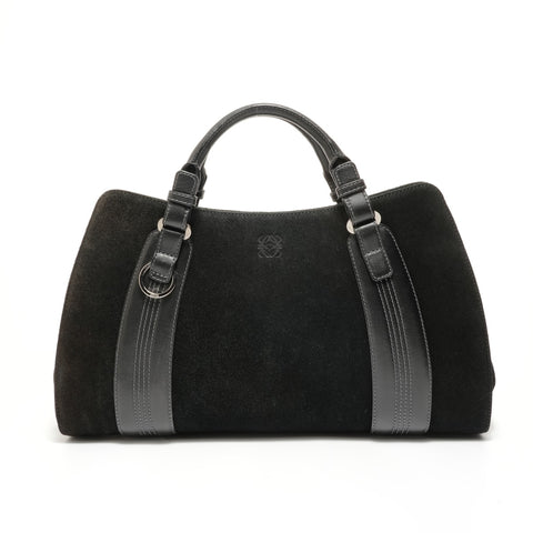 LOEWE Anagram Suede Handbag black WS27563