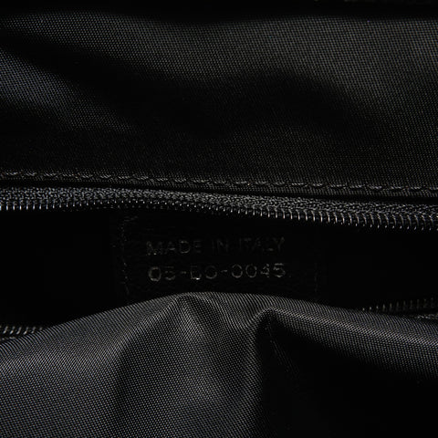 Christian Dior Flower Trotter Canvas Handbag black WS27564