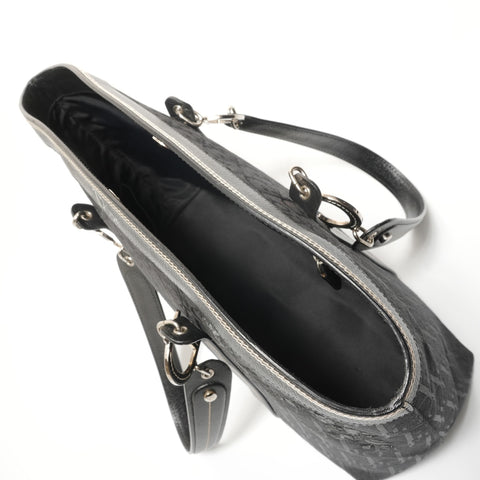 Christian Dior Flower Trotter Canvas Handbag black WS27564