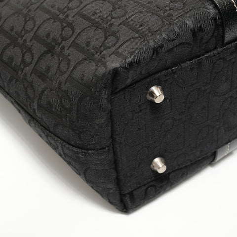 Christian Dior Flower Trotter Canvas Handbag black WS27564