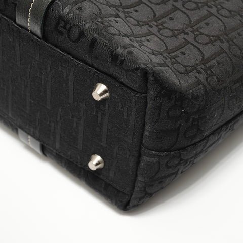 Christian Dior Flower Trotter Canvas Handbag black WS27564