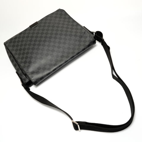 LOUIS VUITTON Damier Graphite Daniel MM, 2014 model. Shoulder Bag black WS27568