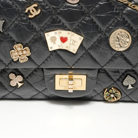 CHANEL Item No. 22, 2016-2017, 2.55 yen, Reissue Matelass Lucky Charm Shoulder Bag black WS27571