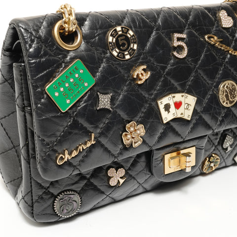CHANEL Item No. 22, 2016-2017, 2.55 yen, Reissue Matelass Lucky Charm Shoulder Bag black WS27571