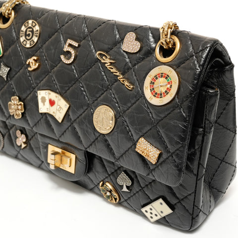 CHANEL Item No. 22, 2016-2017, 2.55 yen, Reissue Matelass Lucky Charm Shoulder Bag black WS27571