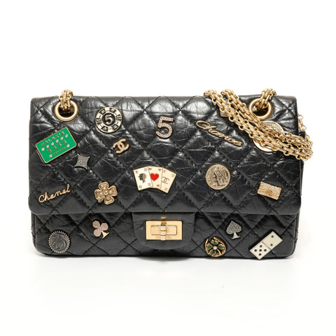 CHANEL Item No. 22, 2016-2017, 2.55 yen, Reissue Matelass Lucky Charm Shoulder Bag black WS27571