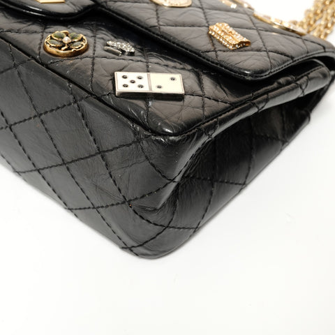 CHANEL Item No. 22, 2016-2017, 2.55 yen, Reissue Matelass Lucky Charm Shoulder Bag black WS27571