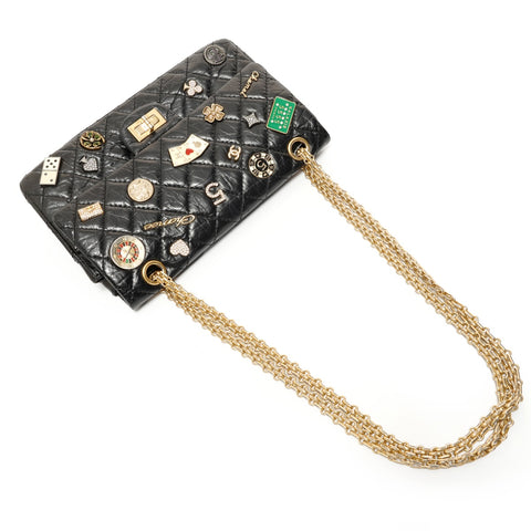 CHANEL Item No. 22, 2016-2017, 2.55 yen, Reissue Matelass Lucky Charm Shoulder Bag black WS27571