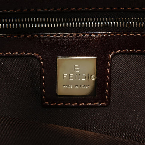 FENDI Mamma Bucket Denim SilverMetal Shoulder Bag Navy WS27572