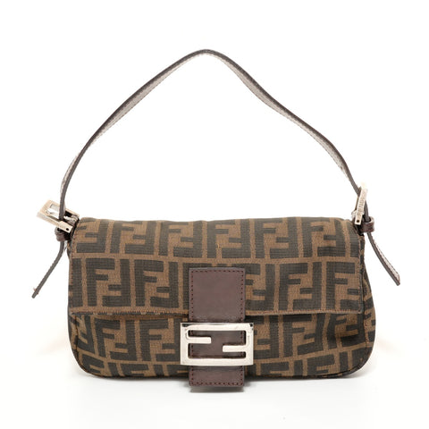 FENDI Zucca Mama Shoulder Bag Brown WS27574